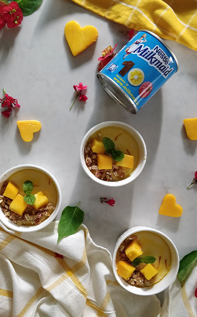 Baked Yoghurt with Fresh Mango